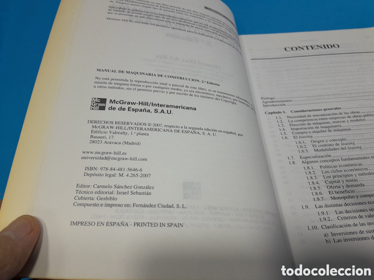Libros: MANUAL DE MAQUINARIA DE CONSTRUCCI&Oacute;N - 2a EDICI&Oacute;N - MANUEL D&Iacute;AZ DEL R&Iacute;O - Foto 4