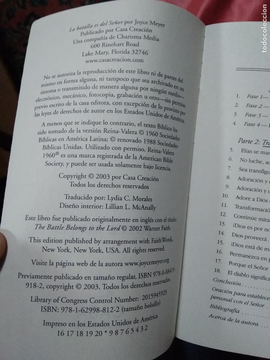 Libros: La batalla es del se&ntilde;or Joyce Meyer L.28105-454 - Foto 5