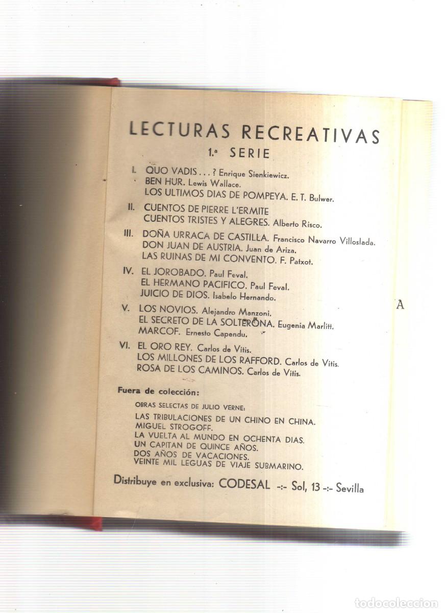 Libros: OBRAS SELECTAS DE JULIO VERNE LECTURAS RECREATIVAS - Foto 2