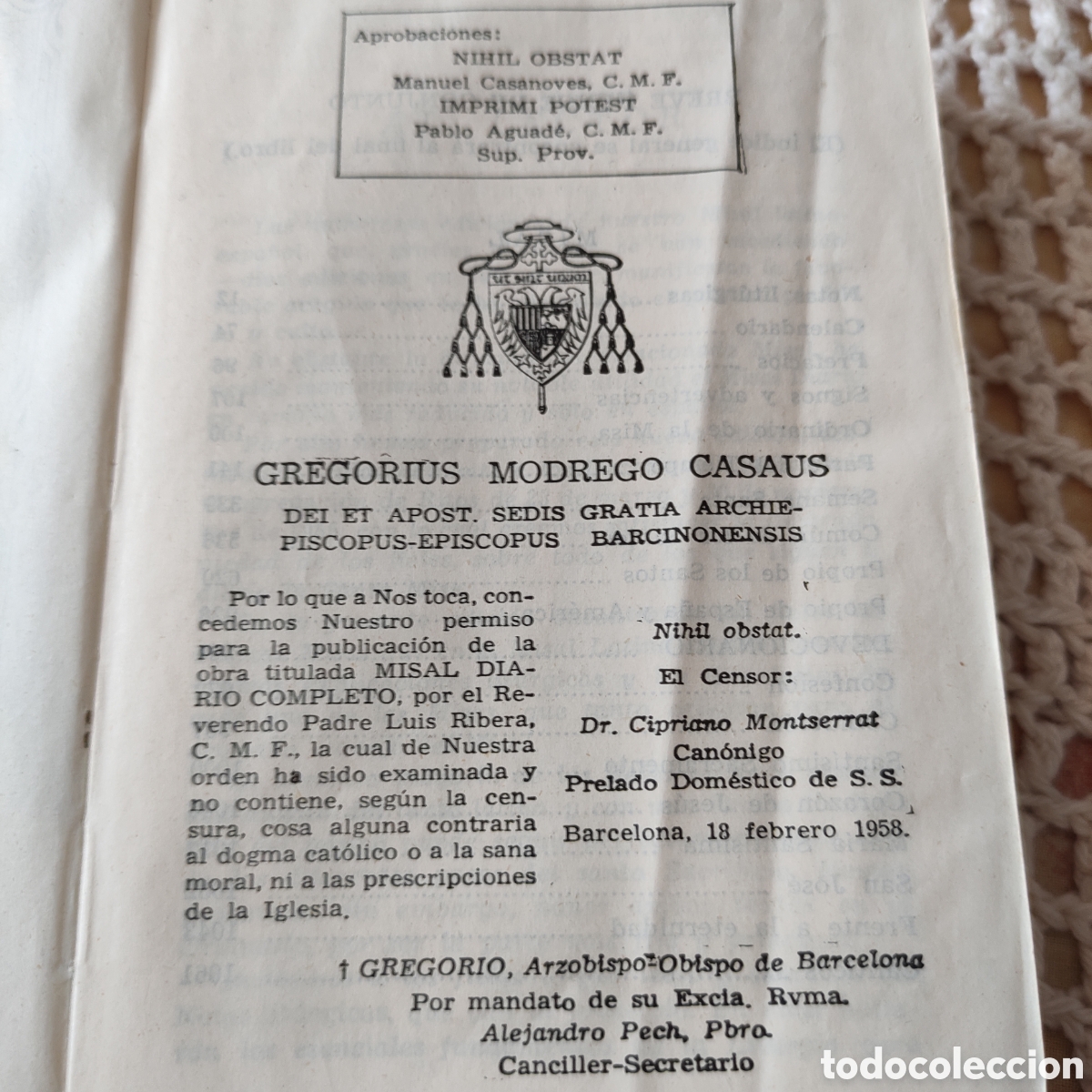 Libros: Misal Diario Devocionario a&ntilde;o 1958 - Foto 5