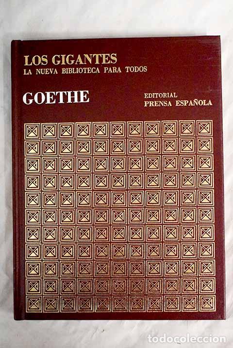 Libros: Goethe: : Prensa Espa&ntilde;ola. - Foto 1