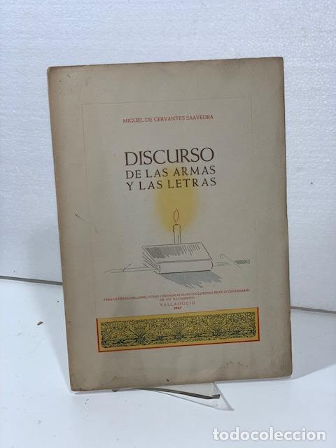 Libros: DISCURSO DE LAS ARMAS Y LAS LETRAS CERVANTES SAAVEDRA MIGUEL DE 1947