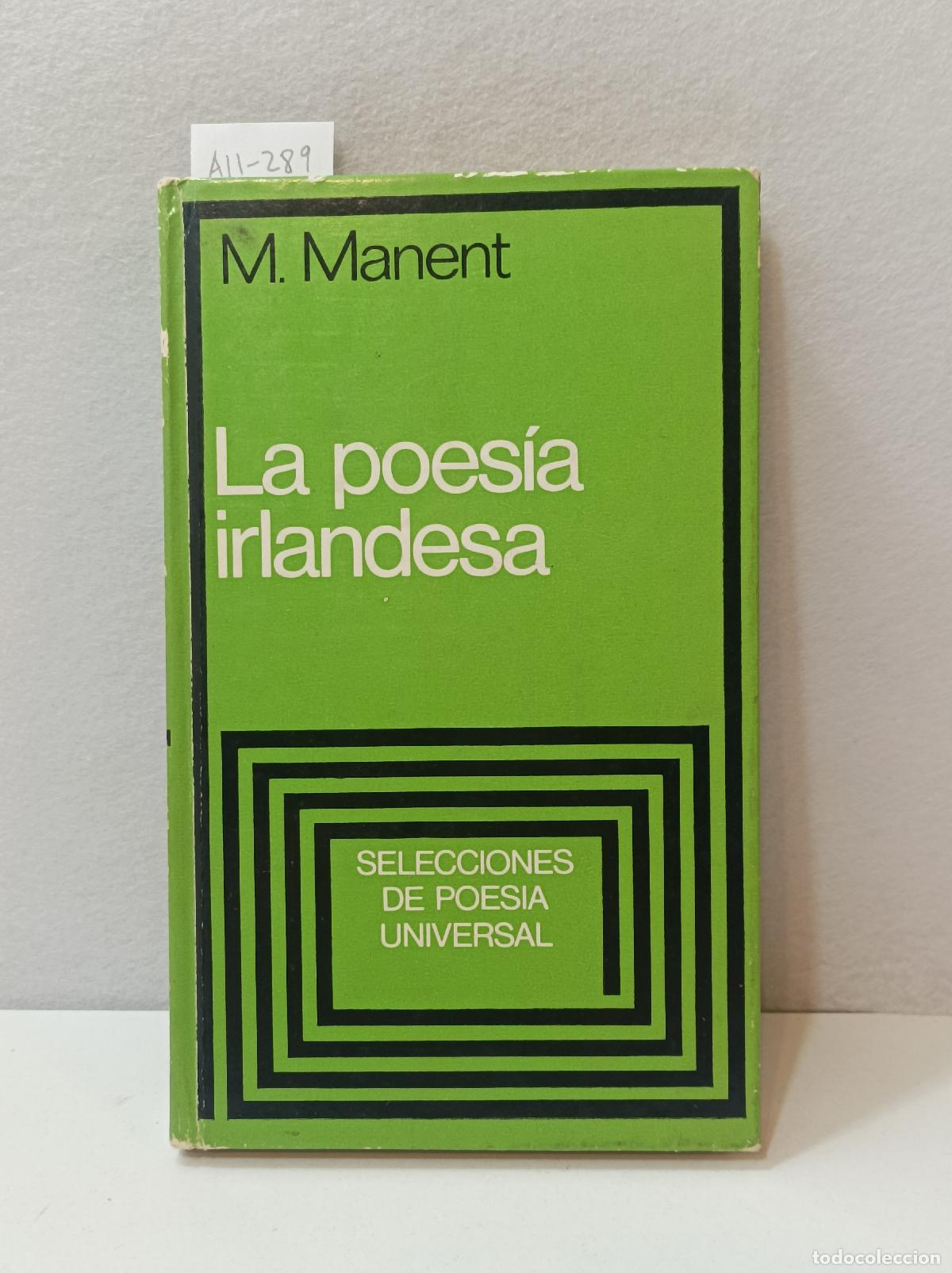 Libros: MANENT, M.: - La poes&iacute;a irlandesa. - Foto 1