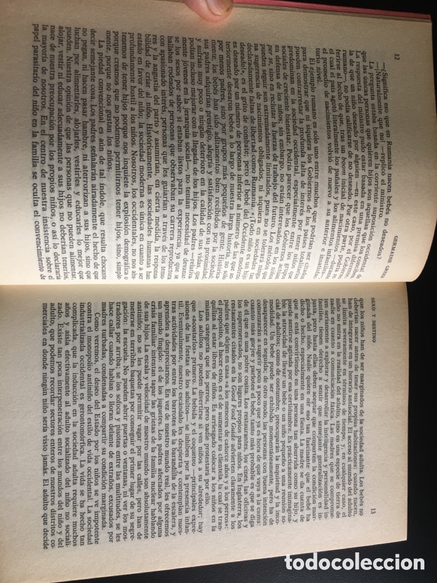 Libros: SEXO Y DESTINO. GERMAINE GREER. - Foto 6