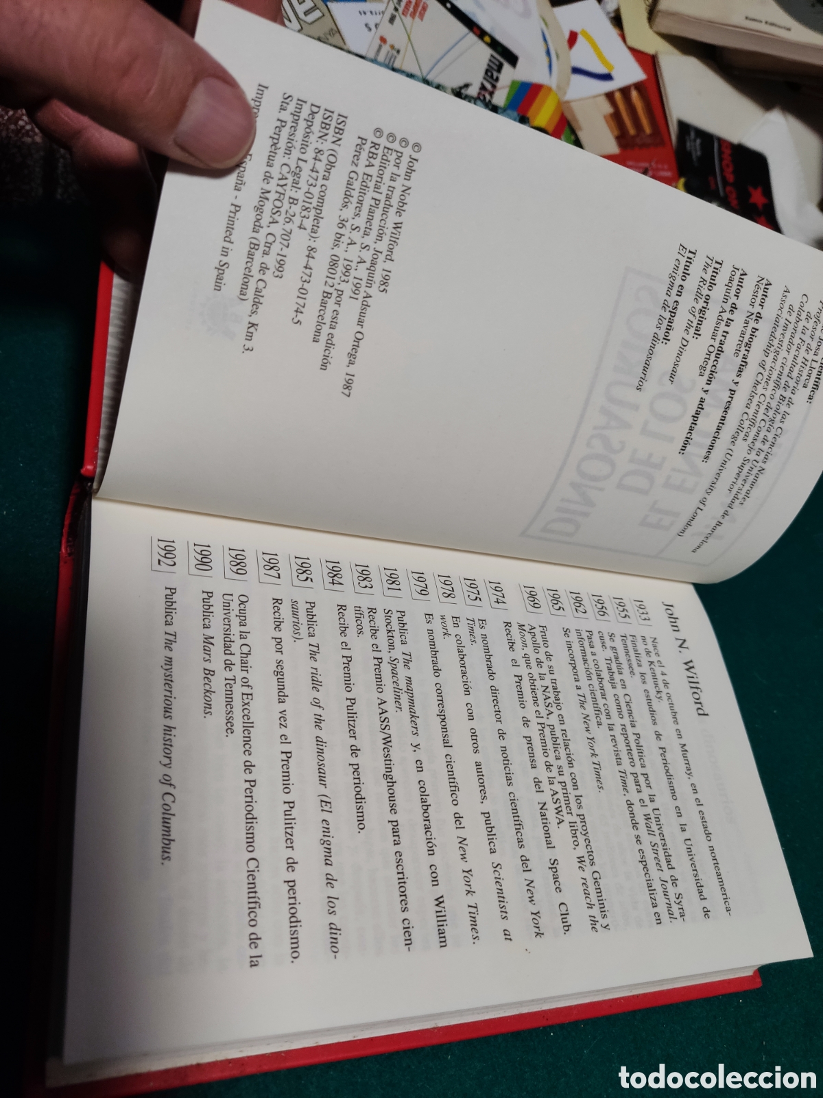 Libros: Libro el enigma de los dinosaurios de j.n.Wilford - Foto 2