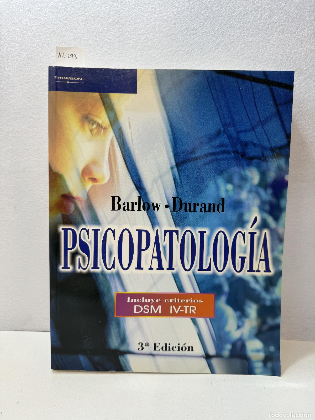Libros: BARLOW / DURAND: - Psicopatolog&iacute;a. - Foto 1