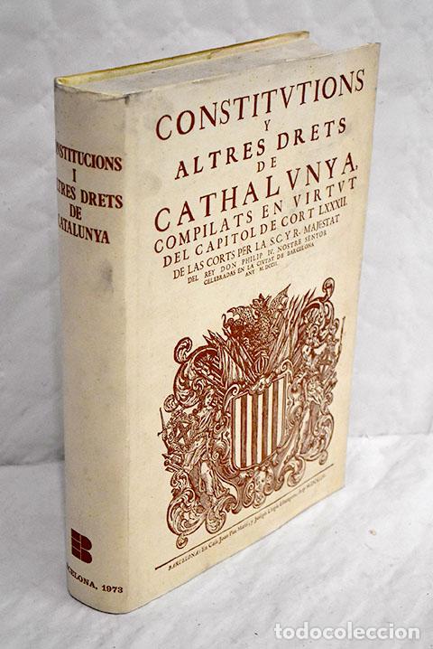 Libros: Constitutions i altres drets de Catalunya - Foto 1