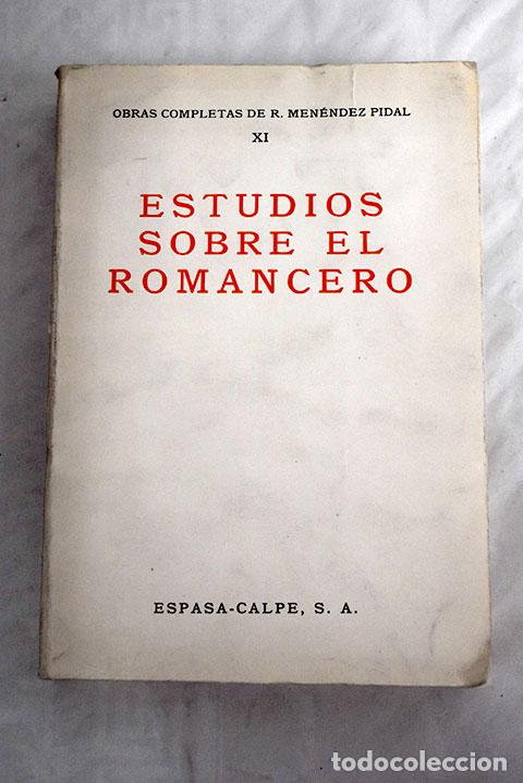 Libros: Estudios sobre el romancero.- Men&eacute;ndez Pidal, Ram&oacute;n - Foto 1