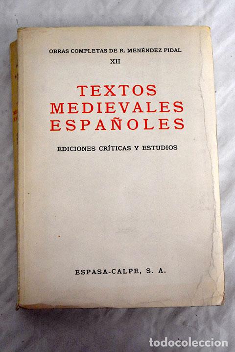 Libros: Textos medievales espa&ntilde;oles - Foto 1