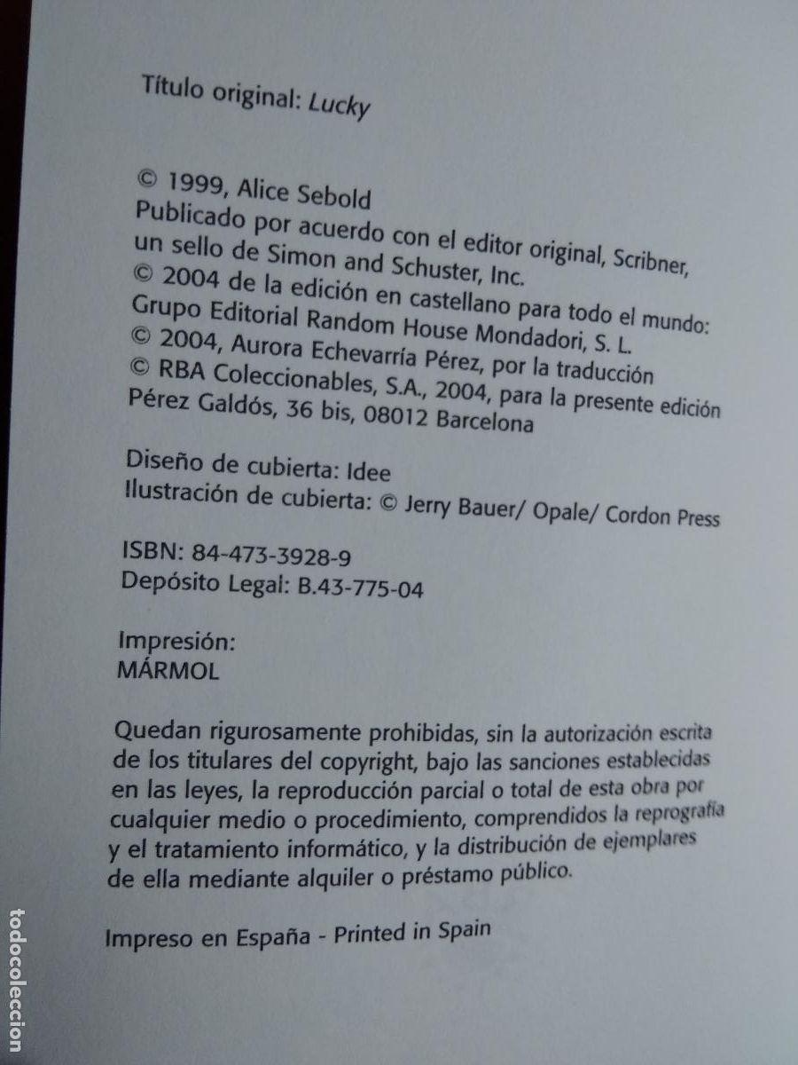Libros: Afortunada Alice Sebold L.19997-299 - Foto 2