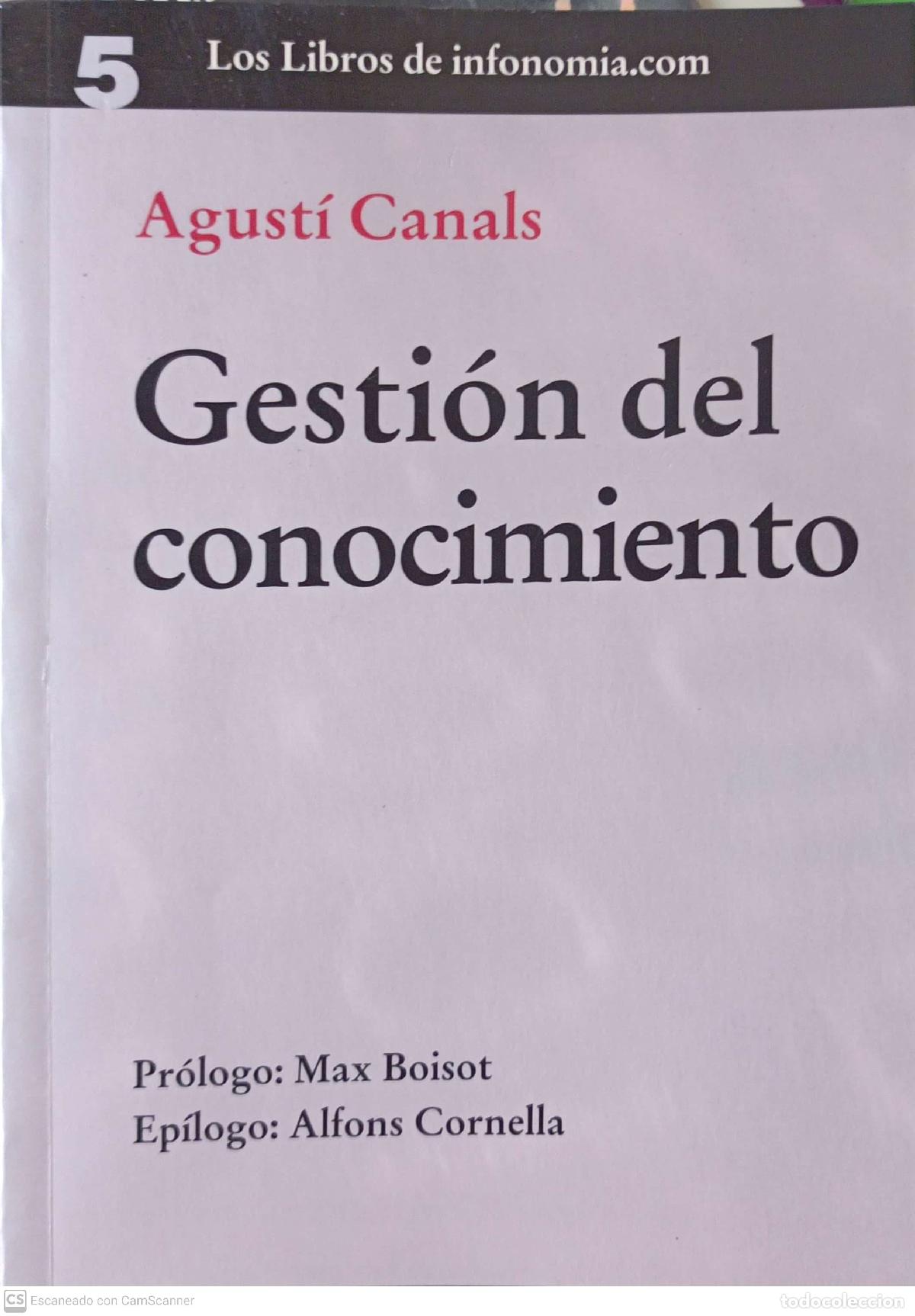 Libros: Gesti&oacute;n del conocimiento - Agust&iacute; Canals - Foto 1