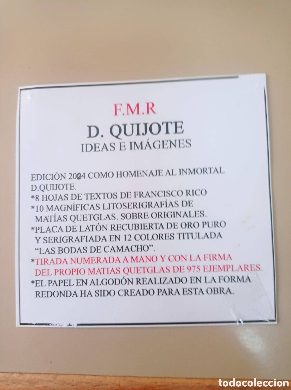 Libros: Don Quijote. Ideas e im&aacute;genes. F. M. R - Foto 8
