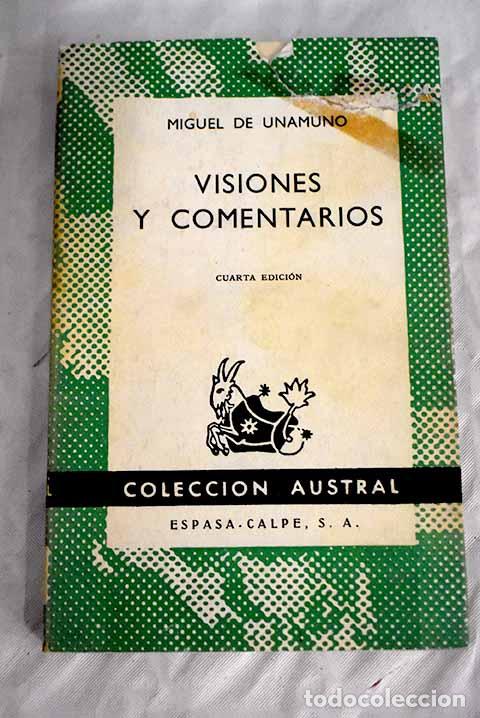 Libros: Visiones y comentarios.- Unamuno, Miguel de - Foto 1