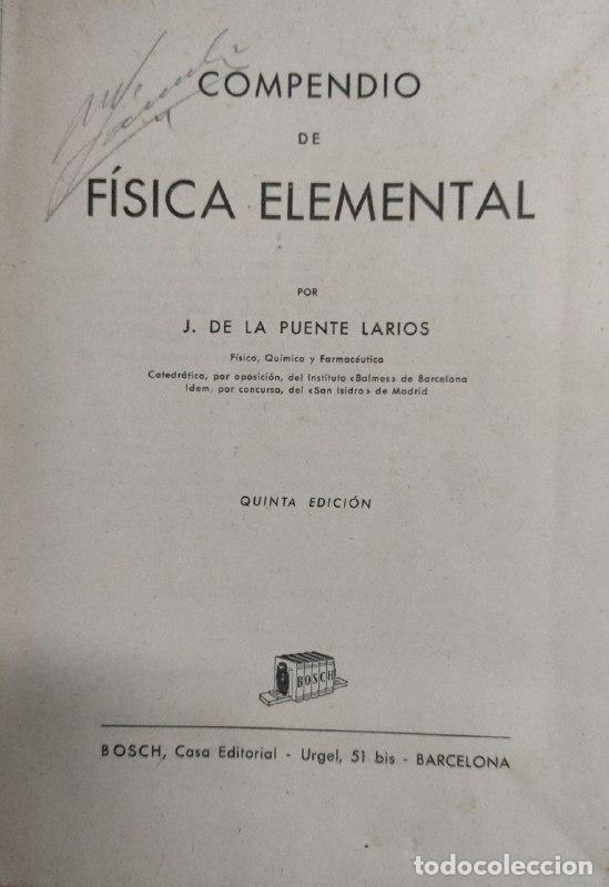 Libros: COMPENDIO DE F&Iacute;SICA ELEMENTAL - Foto 1