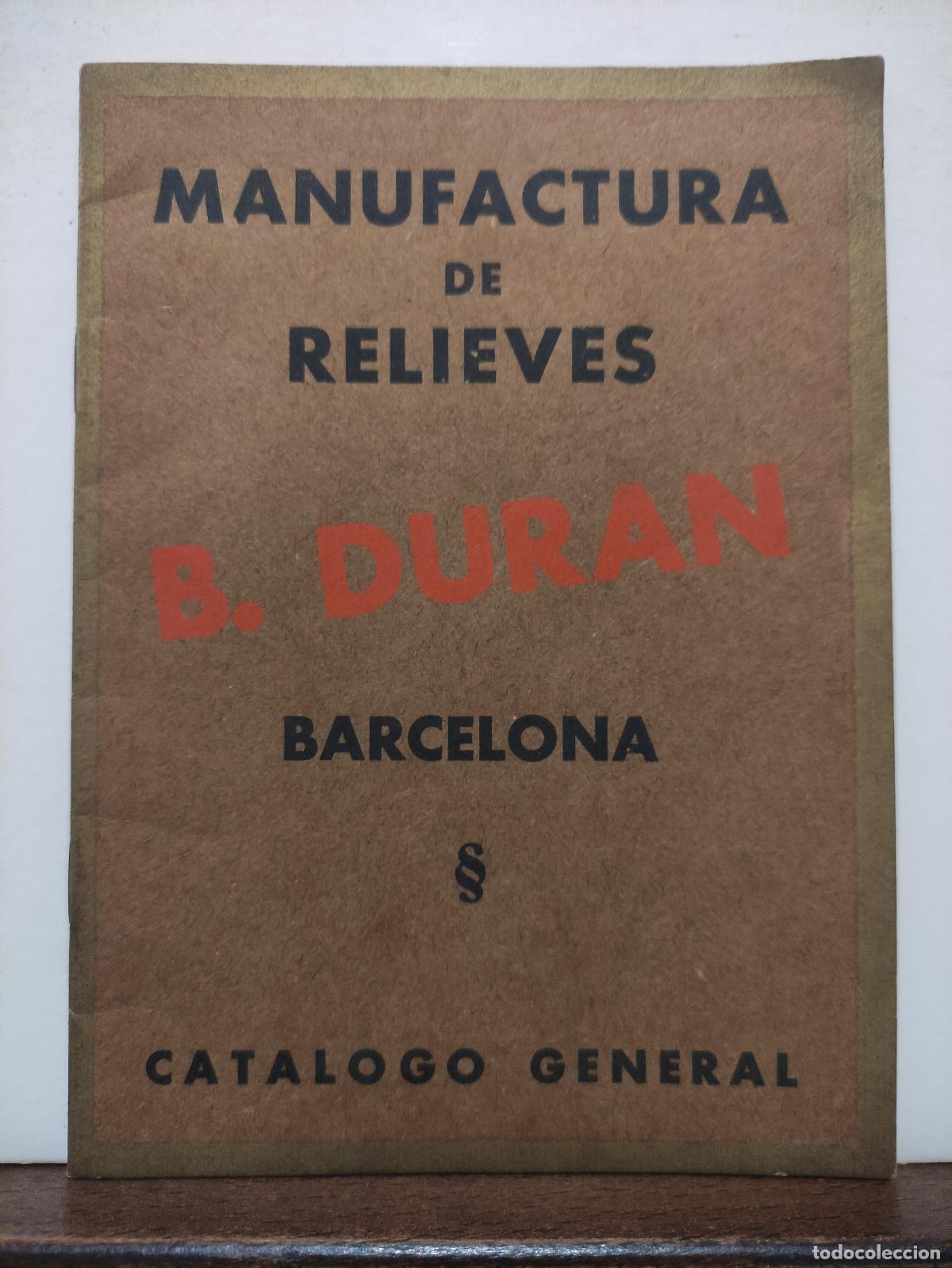 Libros: CATALOGO GENERAL - MANUFACTURA DE RELIEVES B. DURAN - Foto 1