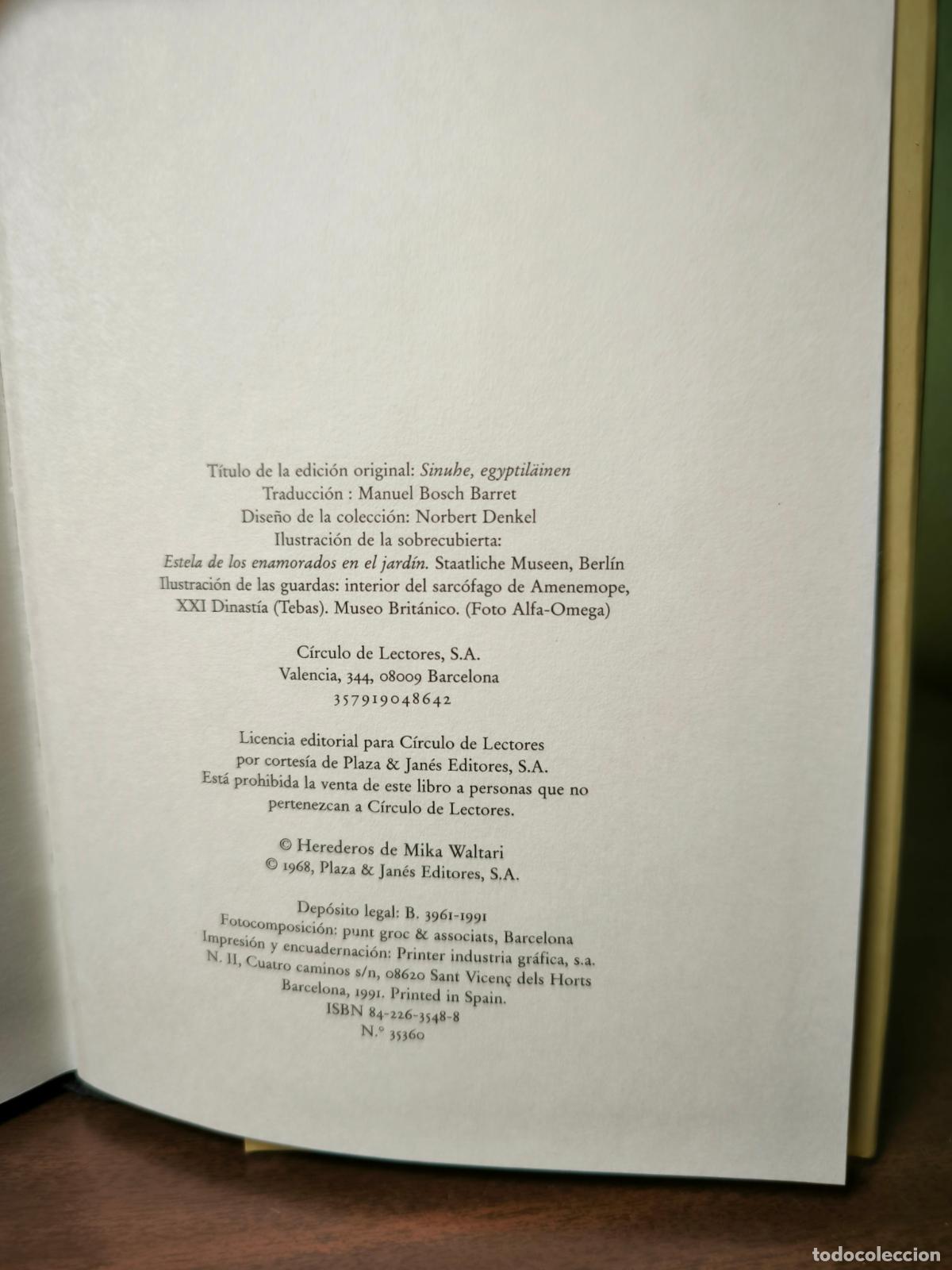 Libros: Sinuh&eacute;, el Egipcio - Mika Waltari - Foto 2