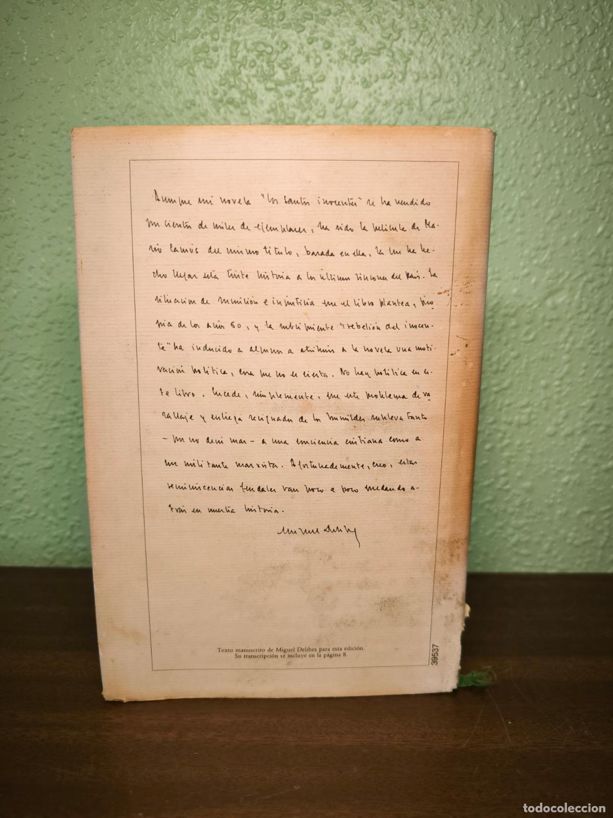 Libros: Los santos inocentes - Miguel Delibes - Foto 3