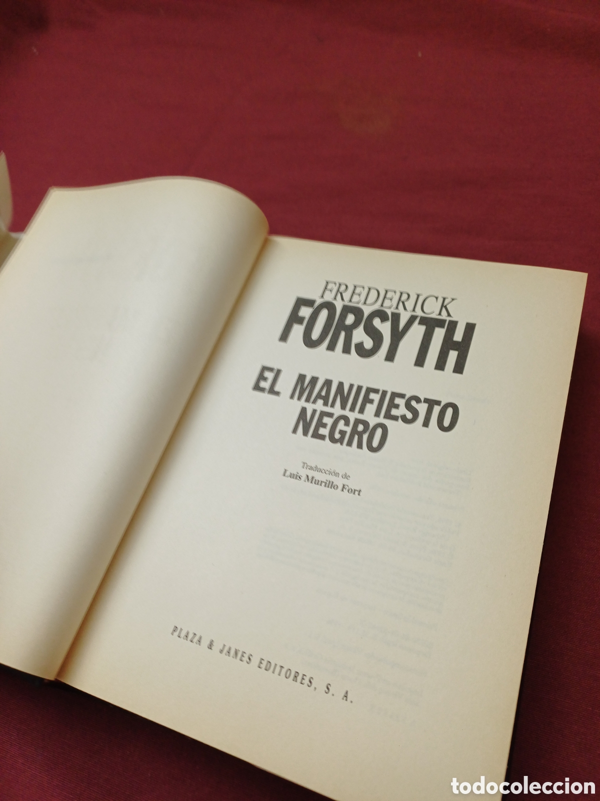 Libros: EL MANIFIESTO NEGRO, FREDERICK FORSYTH, 1996 - Foto 5