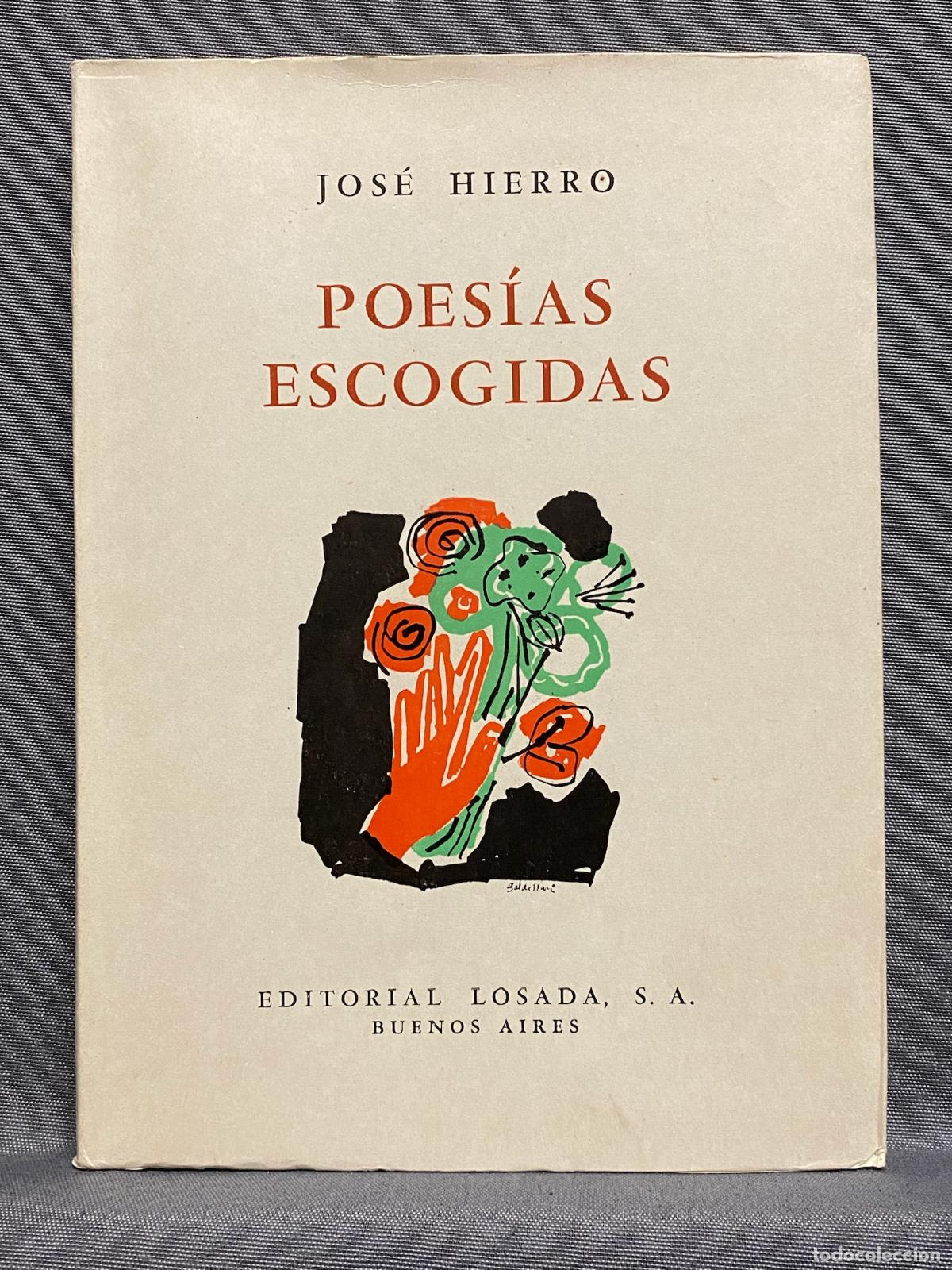 Libros: POES&Iacute;AS ESCOGIDAS. - HIERRO, JOS&Eacute;. - Foto 1