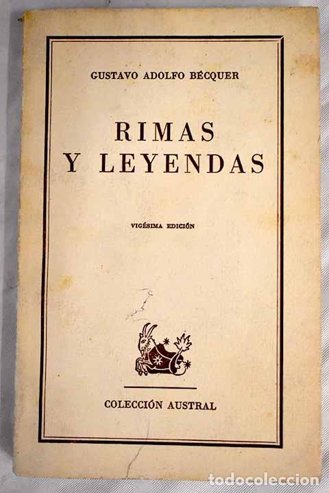 Libros: Rimas y leyendas: B&eacute;cquer, Gustavo Adolfo.- B&eacute;cquer, Gustavo Adolfo - Foto 1