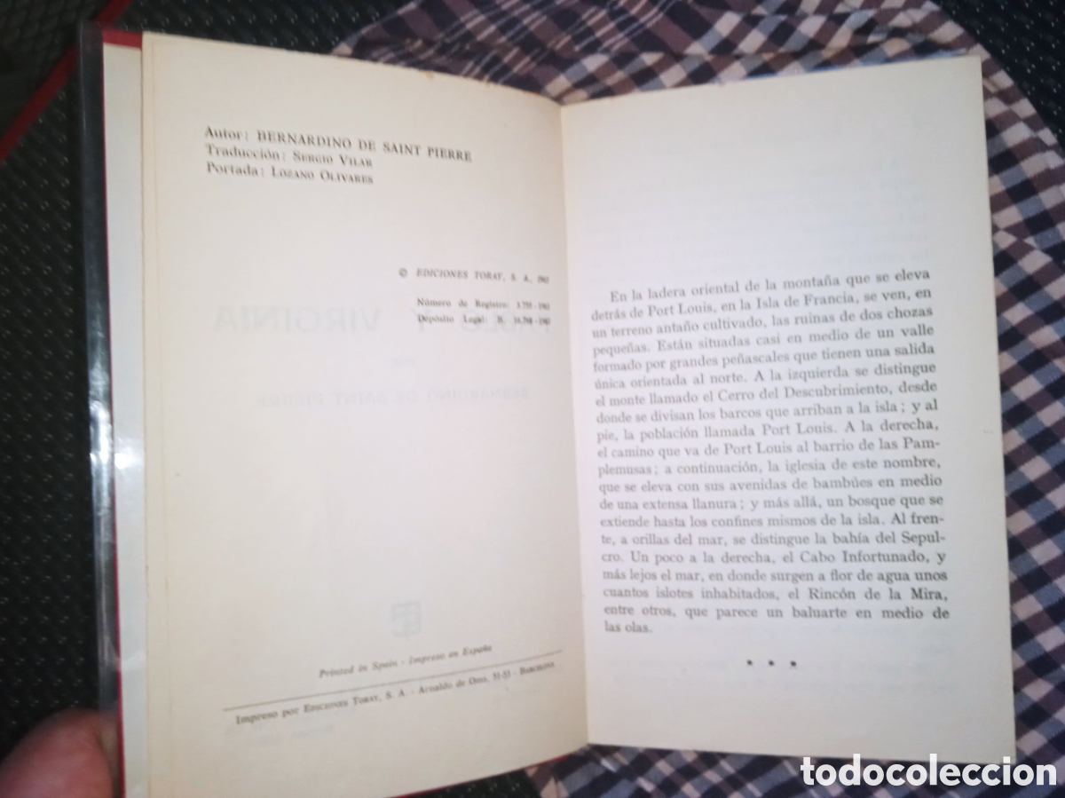 Libros: PABLO Y VIRGINIA, EDICI&Oacute;NES TORAY, BERNARDINO, 1963, LR - Foto 4