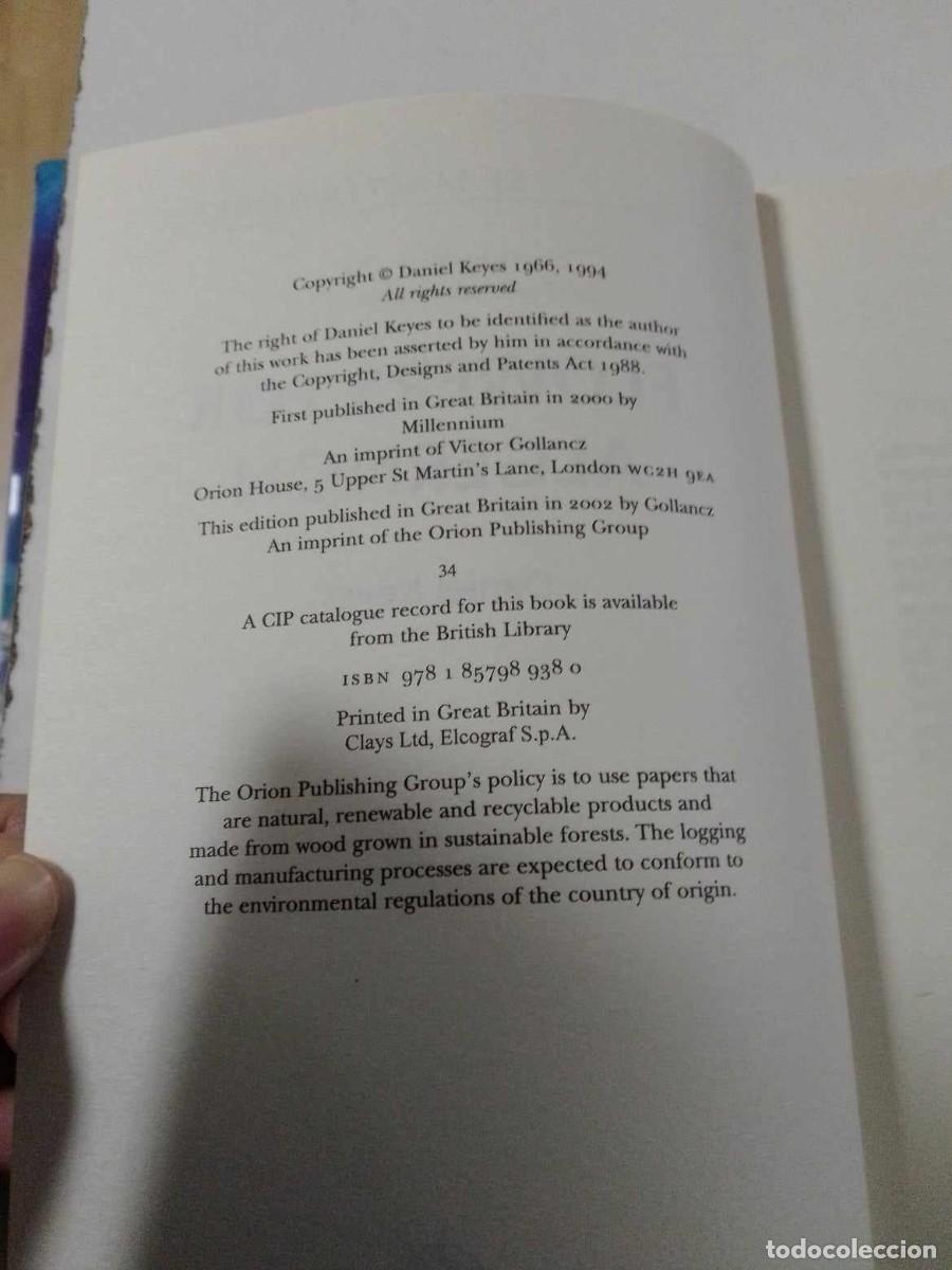 Libros: Flowers for Algernon. Daniel Keyes. Orion books SF Masterworks. En ingl&eacute;s - Foto 2