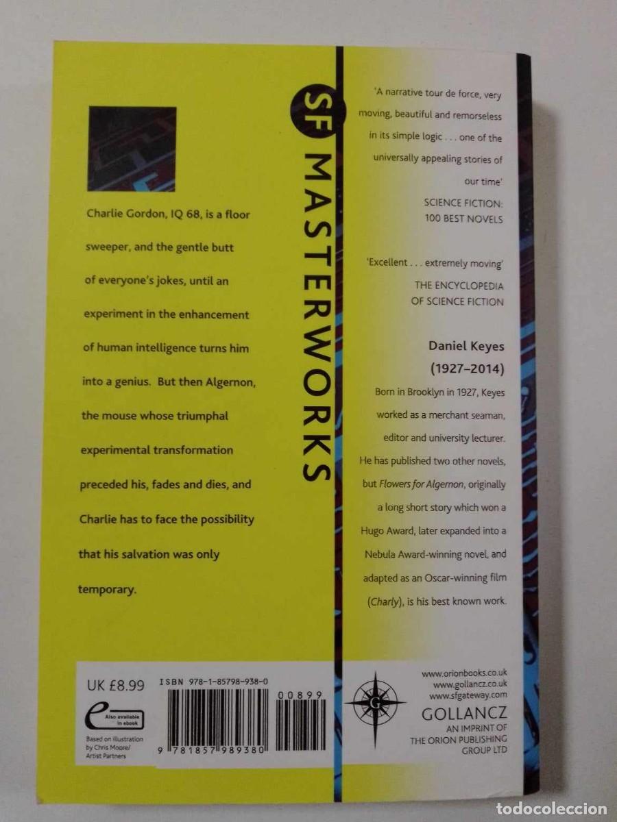 Libros: Flowers for Algernon. Daniel Keyes. Orion books SF Masterworks. En ingl&eacute;s - Foto 6