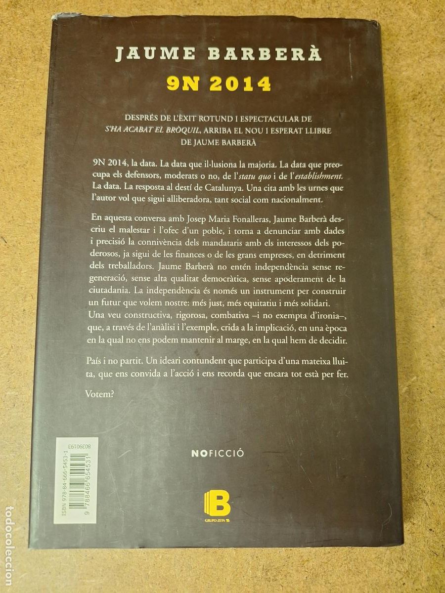 Libros: 9N 2014 - Jaume Barber&agrave; - Foto 2