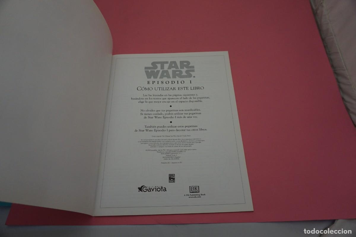 Libros: M4A/ STAR WARS EPISODIO I - LIBRO DE PEGATINAS / EDICIONES GAVIOTA - Foto 2