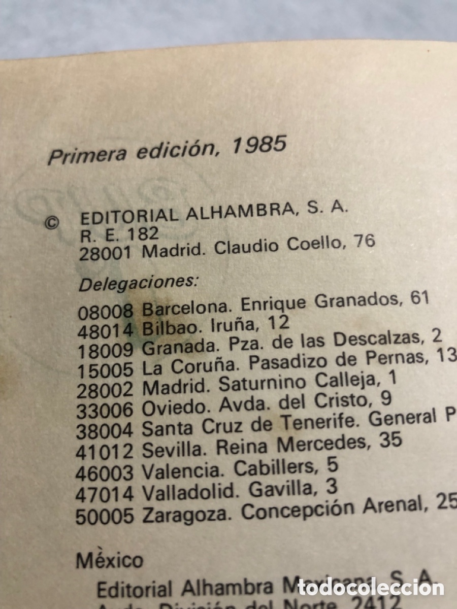 Libros: LIBRO DE MATEM&Aacute;TICAS 1&deg; BUP EDICI&Oacute;N ALHAMBRA 1985 1&ordf; EDICI&Oacute;N - Foto 2