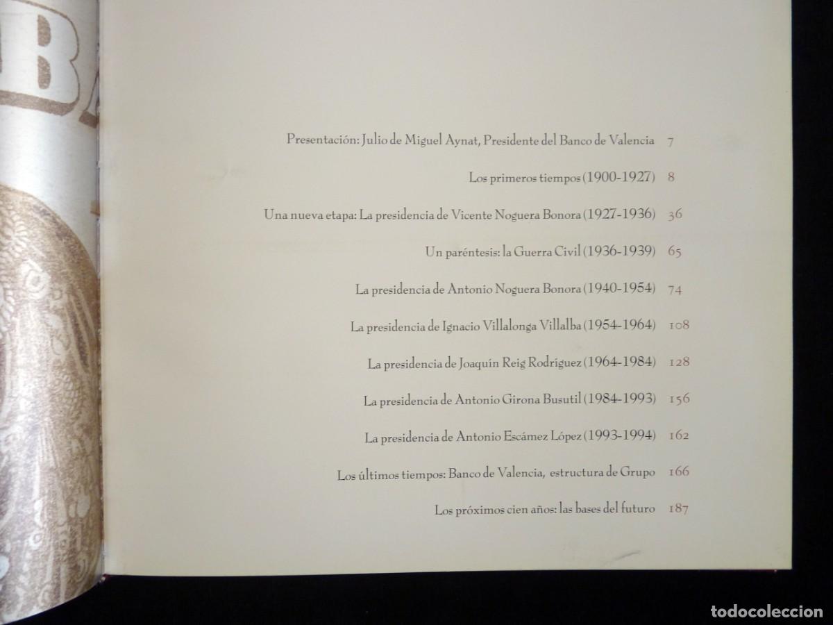Libros: 1900 - 2000. 100 A&Ntilde;OS DE VIDA EN EL BANCO DE VALENCIA - Foto 7