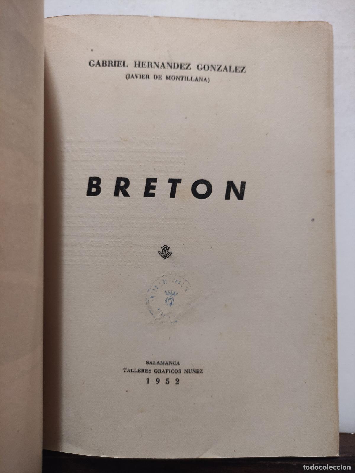 Libros: BRETON - GABRIEL HERNANDEZ GONZALEZ - JAVIER DE MONTILLANA - Foto 3