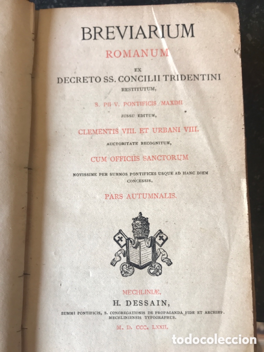 Libros: Breviarium romanum 1872 - Foto 1