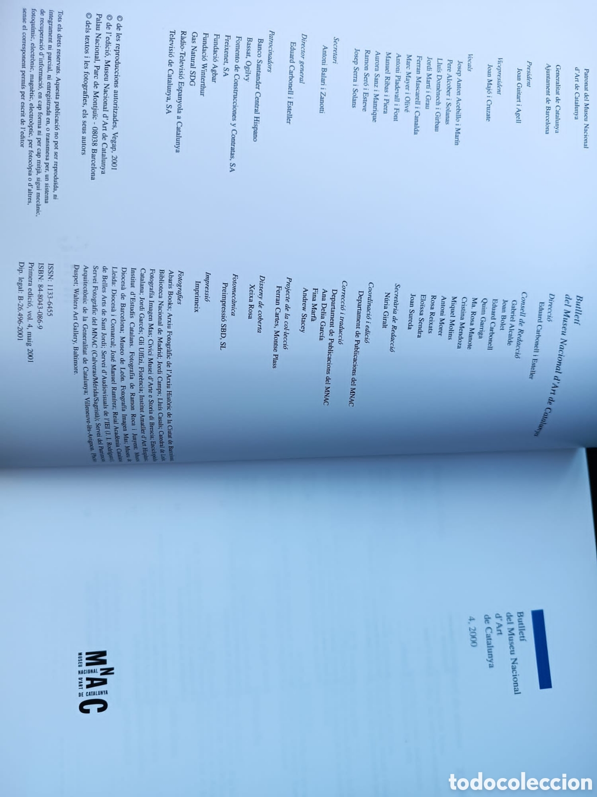 Libros: Butlleti del M.N.A.C 4-2000 - Foto 2