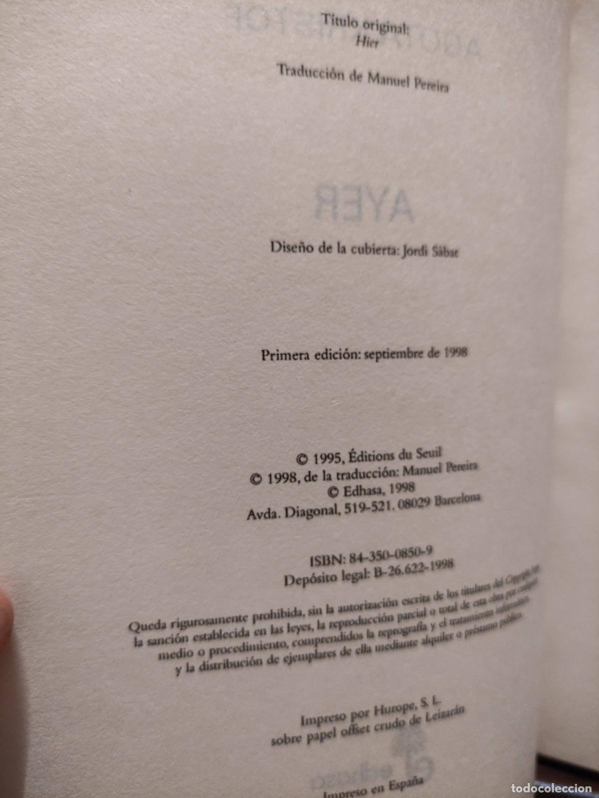 Libros: AYER - AGOTA KRISTOF - Foto 2