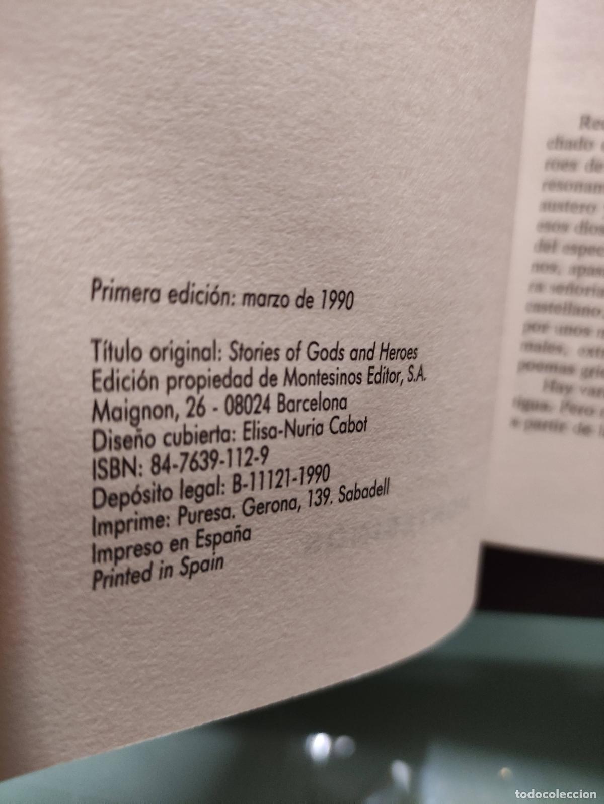 Libros: HISTORIA DE DIOSES Y HEROES - THOMAS BULFINCH - Foto 2