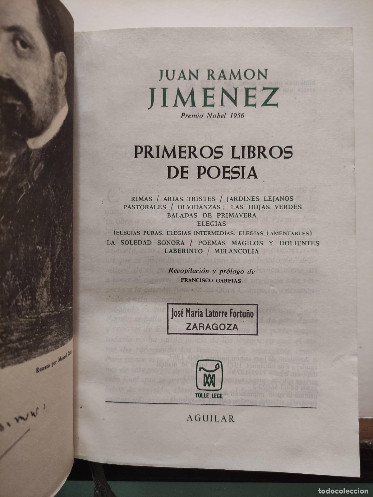 Libros: PRIMEROS LIBROS DE POESIAS - JUAN RAMON JIMENEZ - Foto 2