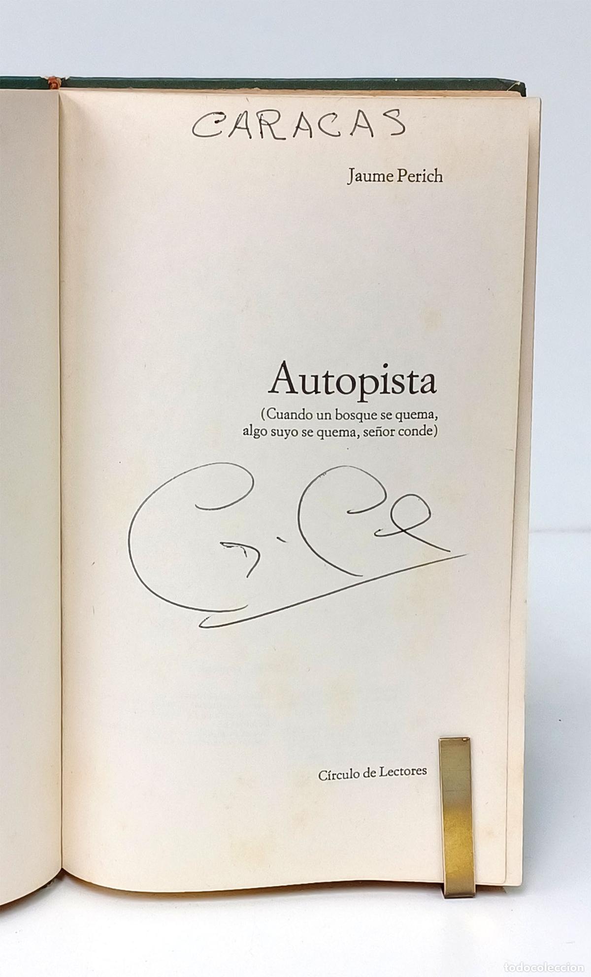 Libros: PERICH (Jaume).- Autopista. C&iacute;rculo de Lectores, 1971 - Foto 2