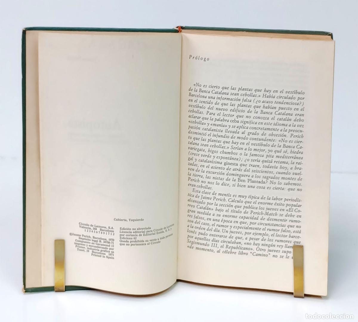 Libros: PERICH (Jaume).- Autopista. C&iacute;rculo de Lectores, 1971 - Foto 3