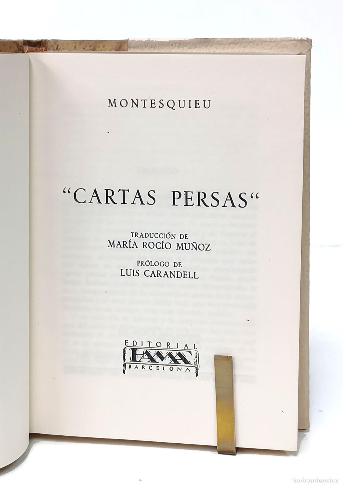Libros: MONTESQUIEU.- Cartas persas. Editorial Fama, 1965 - Foto 3