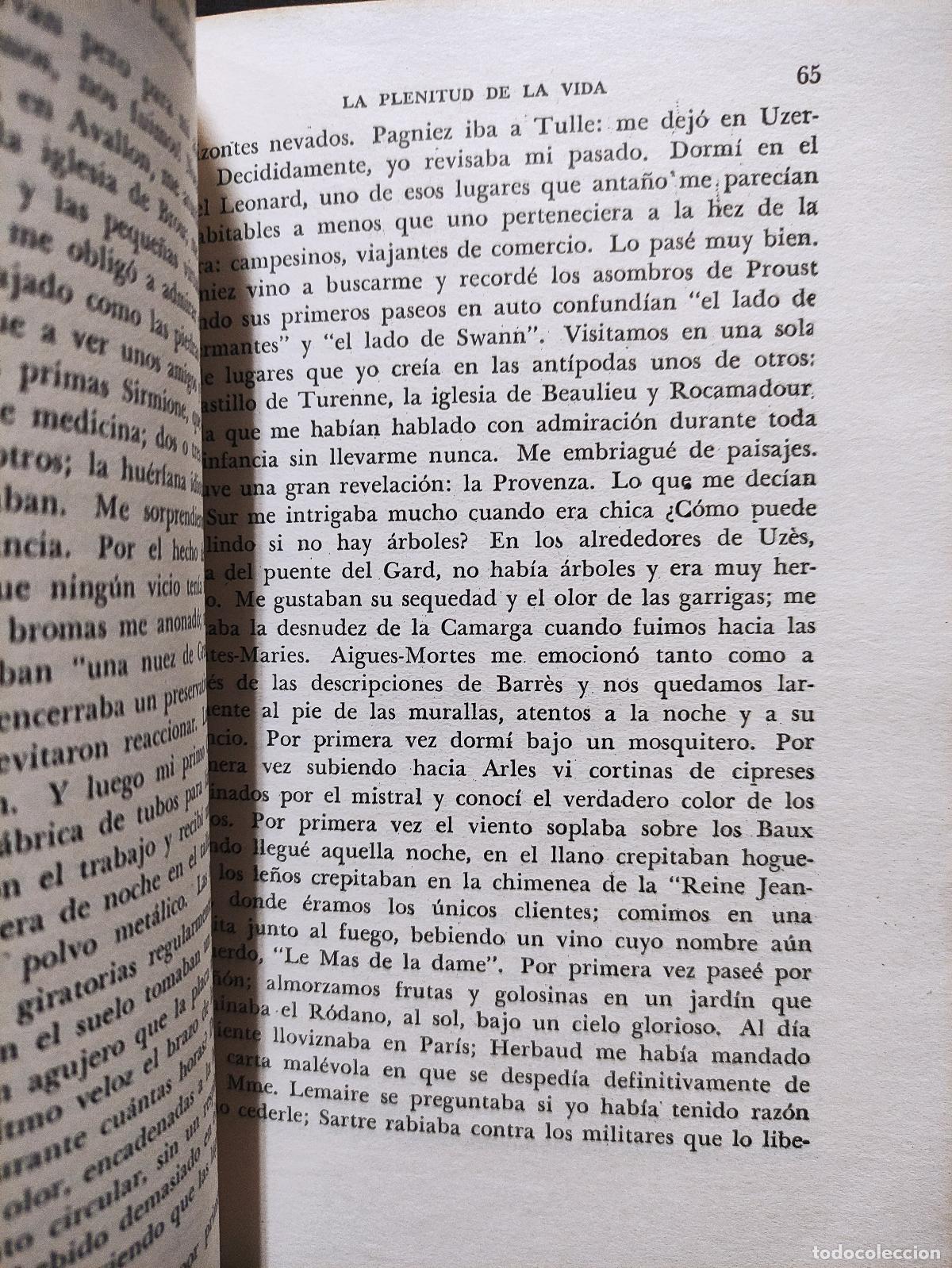 Libros: LA PLENITUD DE LA VIDA - SIMONE DE BEAUVOIR - Foto 2
