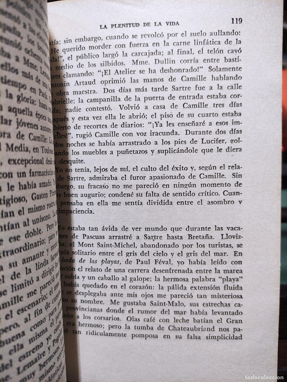 Libros: LA PLENITUD DE LA VIDA - SIMONE DE BEAUVOIR - Foto 3