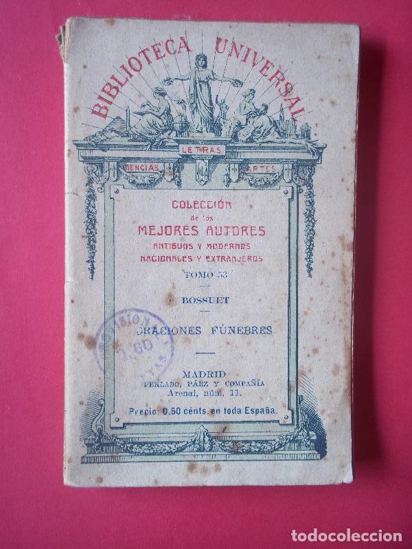 Libros: Oraciones F&uacute;nebres. - Bossuet. - Foto 1