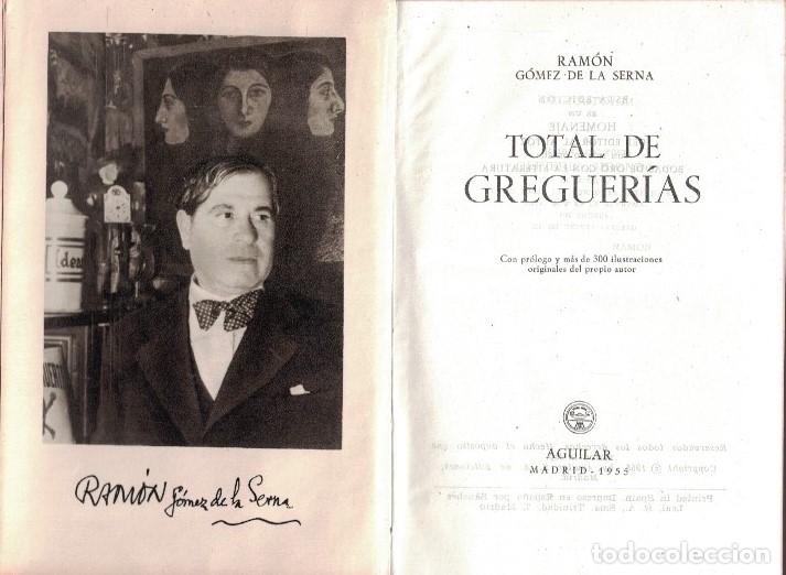 Libros: TOTAL DE GREGUER&Iacute;AS. - G&oacute;mez de la Serna. Ram&oacute;n, - Foto 1