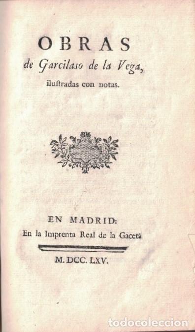 Libros: OBRAS. - La Vega. Garcilaso de, - Foto 1