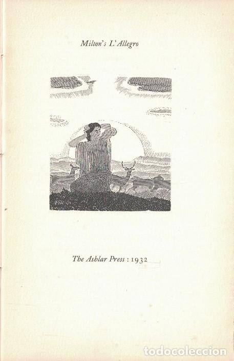 Libros: MILTON&rsquo;S L&rsquo;ALLEGRO. - Milton. Juan, - Foto 1
