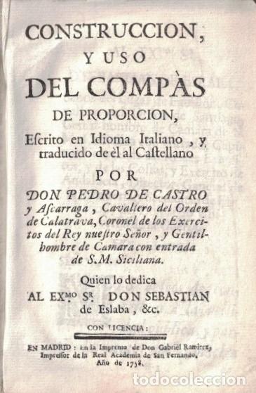 Libros: CONSTRUCCI&Oacute;N, Y USO DEL COMPAS DE PROPORCI&Oacute;N. - AA.VV. - Foto 1