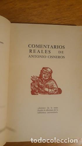 Libros: CISNEROS, ANTONIO - Comentarios Reales - Foto 2