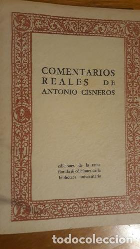 Libros: CISNEROS, ANTONIO - Comentarios Reales - Foto 1