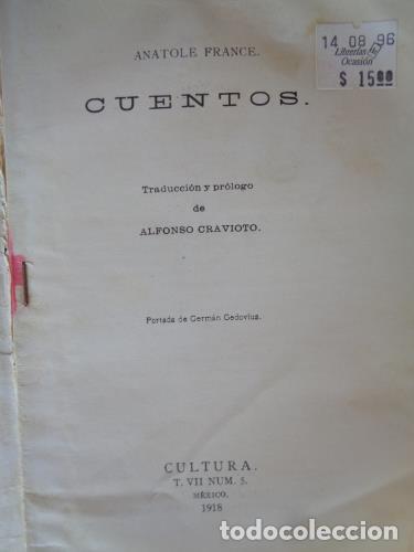 Libros: FRANCE, ANATOLE - Cuentos - Foto 2